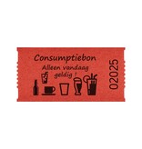 Consumptiebon op rol 57x30mm met tekst 'Alleen vandaag geldig' - per 1000 bonnen