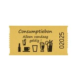 Consumptiebon op rol 57x30mm met tekst 'Alleen vandaag geldig' - per 1000 bonnen