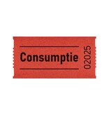Consumptiebonnen op rol 57x30mm met tekst consumptie - per 1000 bonnen