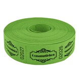 Consumptiebonnen op rol 57x30mm met tekst consumptie in vintage uitvoering - per 1000 bonnen