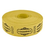 Consumptiebonnen op rol 57x30mm met tekst consumptie in vintage uitvoering - per 1000 bonnen
