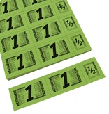 Consumptiekaart met hele en halve consumpties zwarte druk 10 consumpties - per 50 kaarten