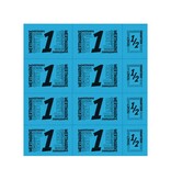 Consumptiekaart met hele en halve consumpties zwarte druk 10 consumpties - per 50 kaarten