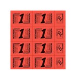 CombiCraft Consumptiekaart met hele en halve consumpties zwarte druk 10 consumpties - per 50 kaarten