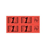 CombiCraft Consumptiekaart met hele en halve consumpties zwarte druk 5 consumpties - per 50 kaarten