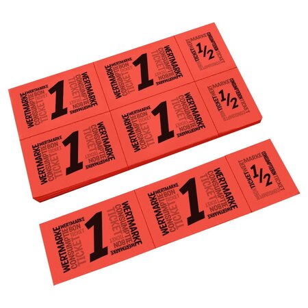 CombiCraft Consumptiekaart met hele en halve consumpties zwarte druk 5 consumpties - per 50 kaarten