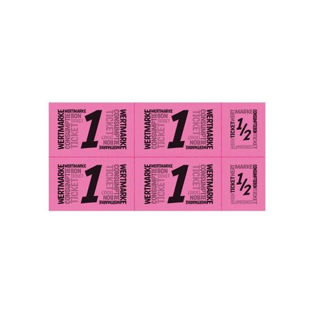 CombiCraft Consumptiekaart met hele en halve consumpties zwarte druk 5 consumpties - per 50 kaarten