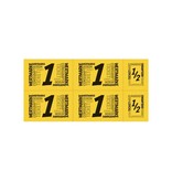 Consumptiekaart met hele en halve consumpties zwarte druk 5 consumpties - per 50 kaarten