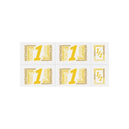 CombiCraft Consumptiekaarten met hele en halve consumpties met full colour opdruk 5 consumpties - per 50 kaarten