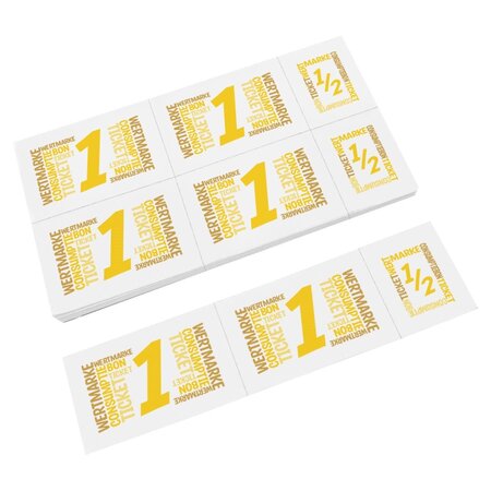 Consumptiekaarten met hele en halve consumpties met full colour opdruk 5 consumpties - per 50 kaarten