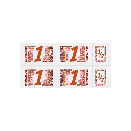 Consumptiekaarten met hele en halve consumpties met full colour opdruk 5 consumpties - per 50 kaarten