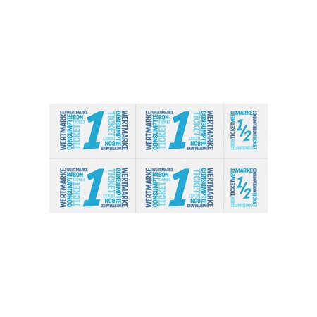 Consumptiekaarten met hele en halve consumpties met full colour opdruk 5 consumpties - per 50 kaarten
