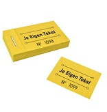 Consumptiebon in boekje met eigen tekst 50x30mm - 30 bonnen per boekje - per 810 bonnen