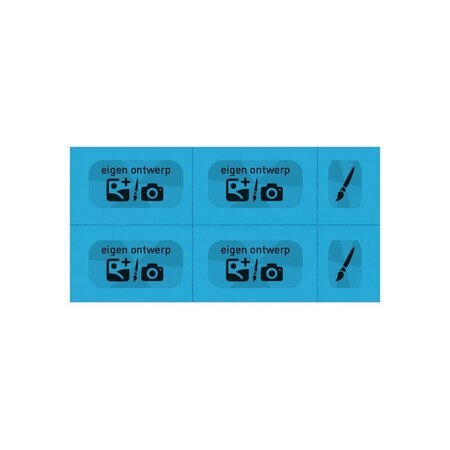 Consumptiekaart maken met eigen ontwerp zwarte druk 5 consumpties - per 200 kaarten