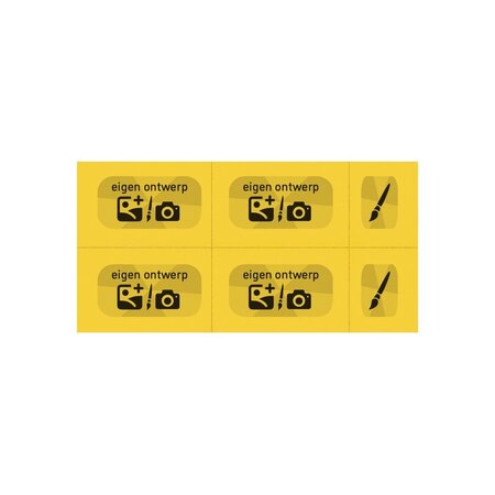 Consumptiekaart maken met eigen ontwerp zwarte druk 5 consumpties - per 200 kaarten