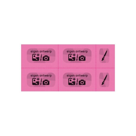 Consumptiekaart maken met eigen ontwerp zwarte druk 5 consumpties - per 200 kaarten