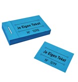 Consumptiebon in boekje met eigen tekst 50x30mm - 50 bonnen per boekje - per 3150 bonnen