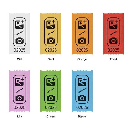 CombiCraft Consumptiebonnen drukken op rol met eigen ontwerp 57x30mm - per rol met 1000 bonnen