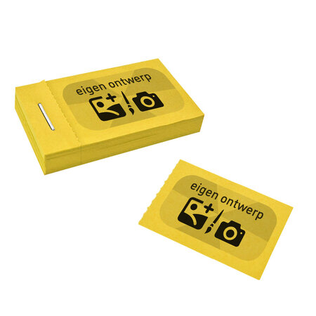 Attractiekaartjes met eigen ontwerp 50x30mm - per 810 kaartjes