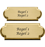 CombiCraft Messing naambordje Velinia met eigen regels tekst - per 1 stuk