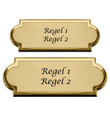 CombiCraft Messing naambordje Velinia met eigen regels tekst - per 1 stuk