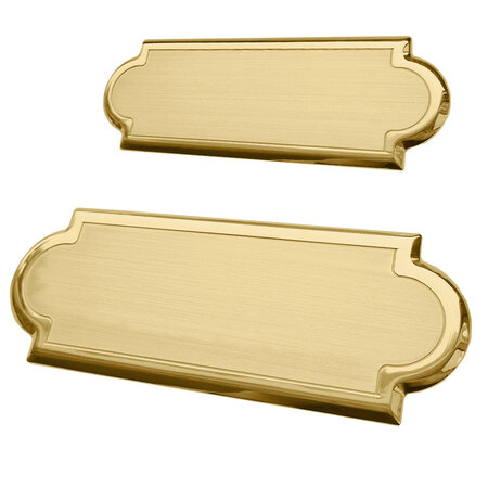 CombiCraft Messing naambordje Velinia met eigen regels tekst - per 1 stuk