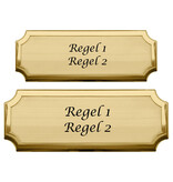 CombiCraft Messing naambordje Florentia met eigen regels tekst - per 1 stuk