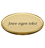 CombiCraft Messing naambordje Ovalia met eigen regels tekst - per 1 stuk