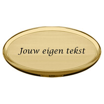 Messing naambordje Ovalia met tekst