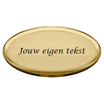 Messing naambordje Ovalia met tekst