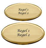 CombiCraft Messing naambordje Ovalia met eigen regels tekst - per 1 stuk