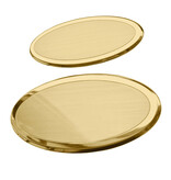 CombiCraft Messing naambordje Ovalia met eigen regels tekst - per 1 stuk