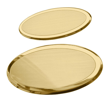 CombiCraft Messing naambordje Ovalia met eigen regels tekst - per 1 stuk