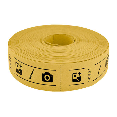 CombiCraft Entreebewijs op rol 114x30mm met rechte afscheurstrook - per 1000 bonnen