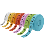 Entreebewijs op rol 114x30mm met rechte afscheurstrook - per 1000 bonnen
