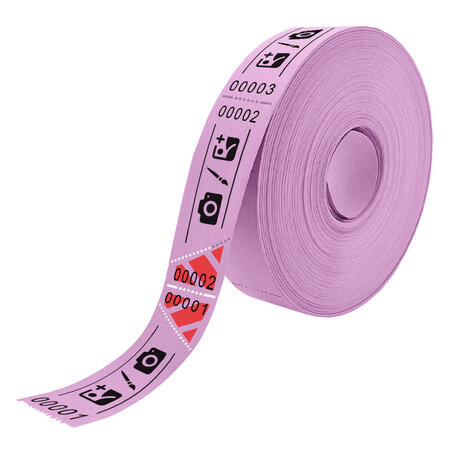 CombiCraft Entreebewijs op rol 80x30 mm met schuine afscheurstrook - per 1000 bonnen