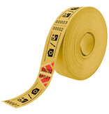 Entreebewijs op rol 80x30 mm met schuine afscheurstrook - per 1000 bonnen