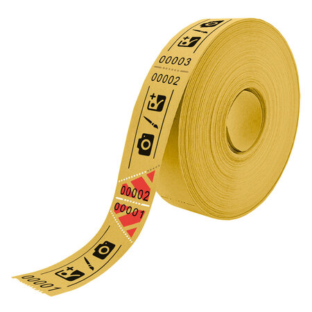 CombiCraft Entreebewijs op rol 80x30 mm met schuine afscheurstrook - per 1000 bonnen