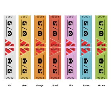 CombiCraft Entreebewijs op rol 80x30 mm met schuine afscheurstrook - per 1000 bonnen