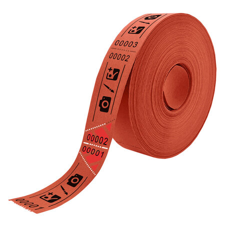 Entreebewijs op rol 80x30 mm met schuine afscheurstrook - per 1000 bonnen