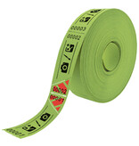 Entreebewijs op rol 80x30 mm met schuine afscheurstrook - per 1000 bonnen