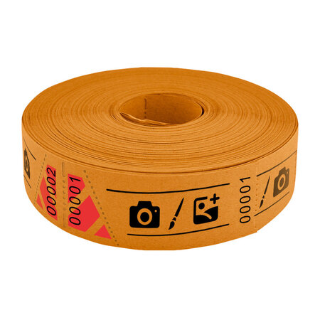 Entreebewijs op rol 80x30 mm met schuine afscheurstrook - per 1000 bonnen