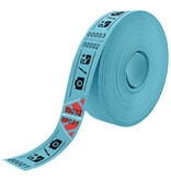 Entreebewijs op rol 80x30 mm met schuine afscheurstrook - per 1000 bonnen