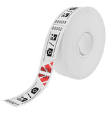 Entreebewijs op rol 80x30 mm met schuine afscheurstrook - per 1000 bonnen