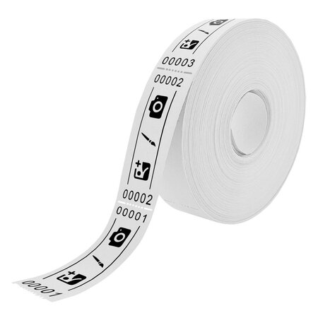 Entreebewijs op rol 80x30 mm zonder afscheurstrook - per 1000 bonnen