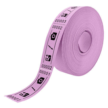 CombiCraft Entreebewijs op rol 80x30 mm zonder afscheurstrook - per 1000 bonnen