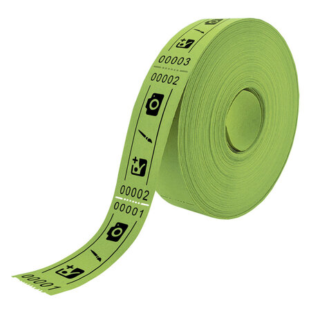 Entreebewijs op rol 80x30 mm zonder afscheurstrook - per 1000 bonnen