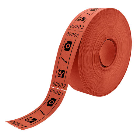 Entreebewijs op rol 80x30 mm zonder afscheurstrook - per 1000 bonnen