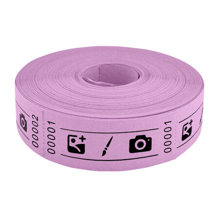 Entreebewijs op rol 80x30 mm zonder afscheurstrook - per 1000 bonnen