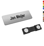 Plastic naambadge met jouw tekst 70x20mm - per 1 stuk